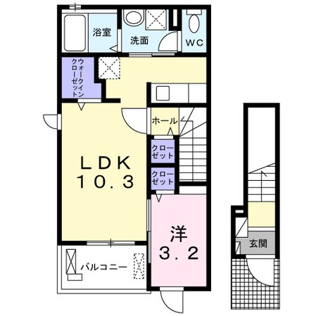 グリュック八代の物件間取画像